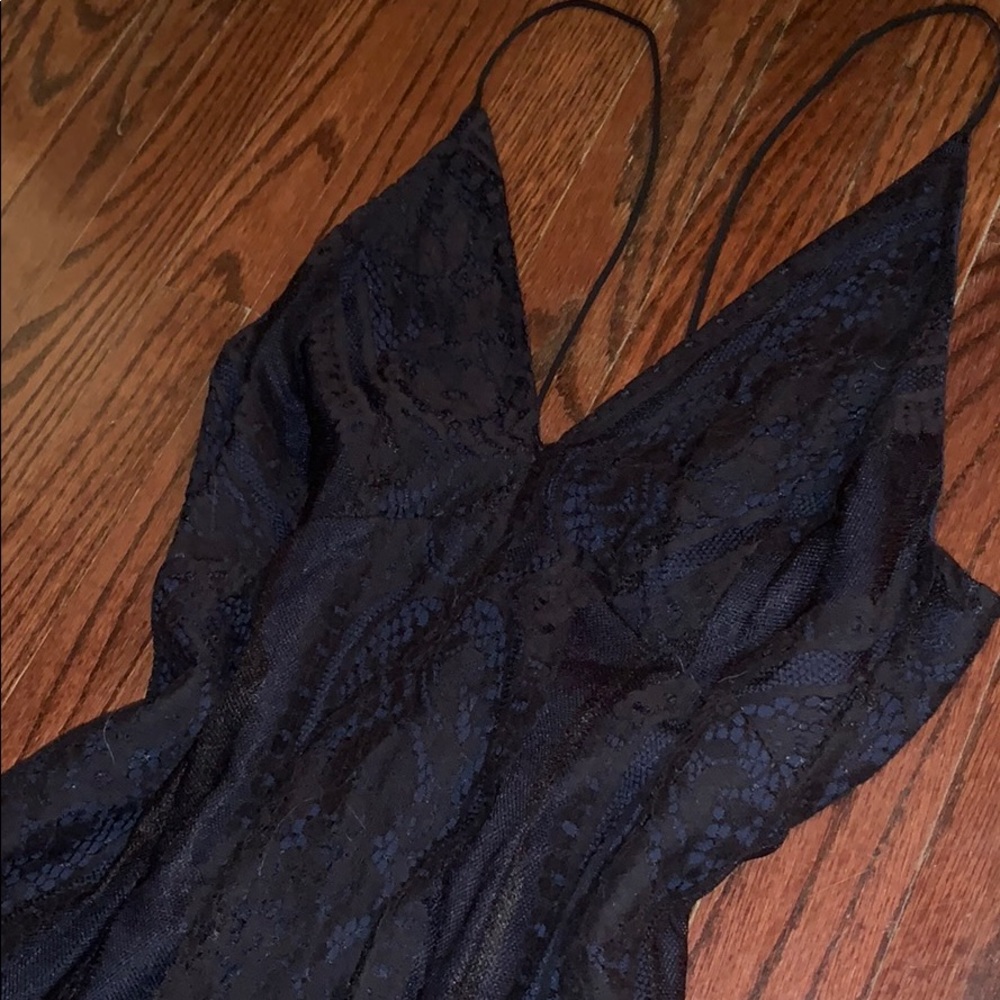 NWT Black and navy blue lace dress